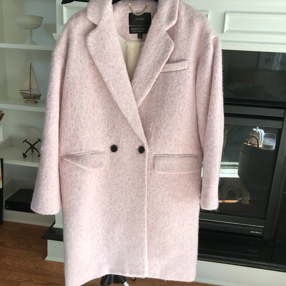 J Crew dusty rose wool coat size medium